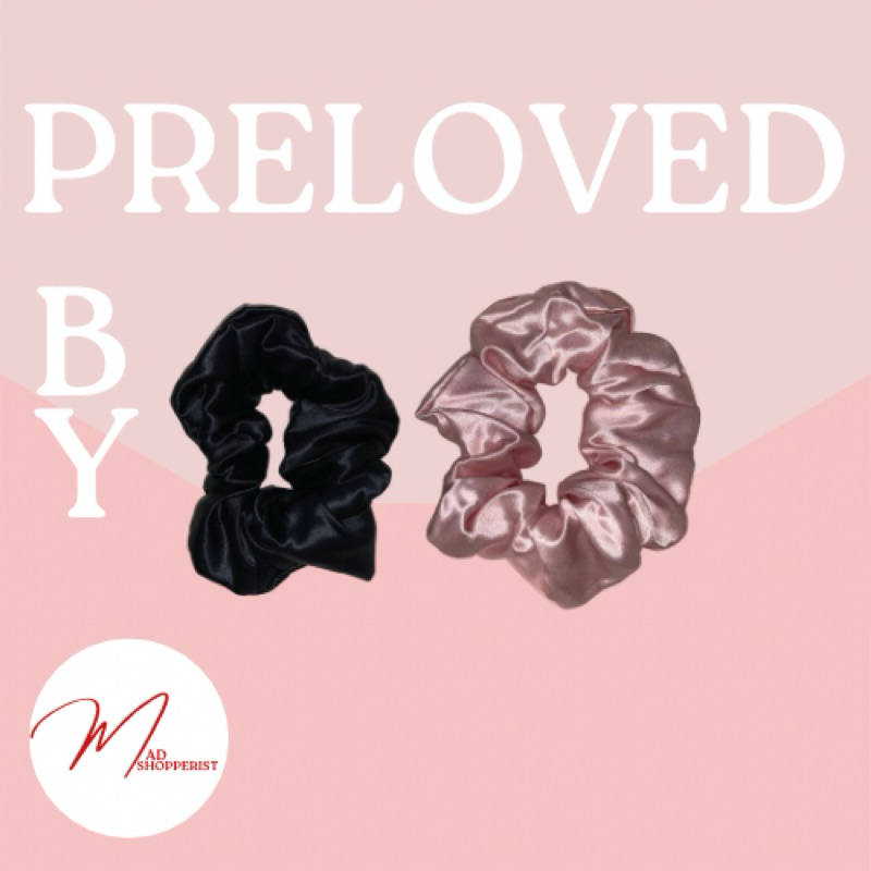preloved 100% Pure Mulberry Silk Scrunchie Ikat Rambut Large (sleeprybeauty.id)