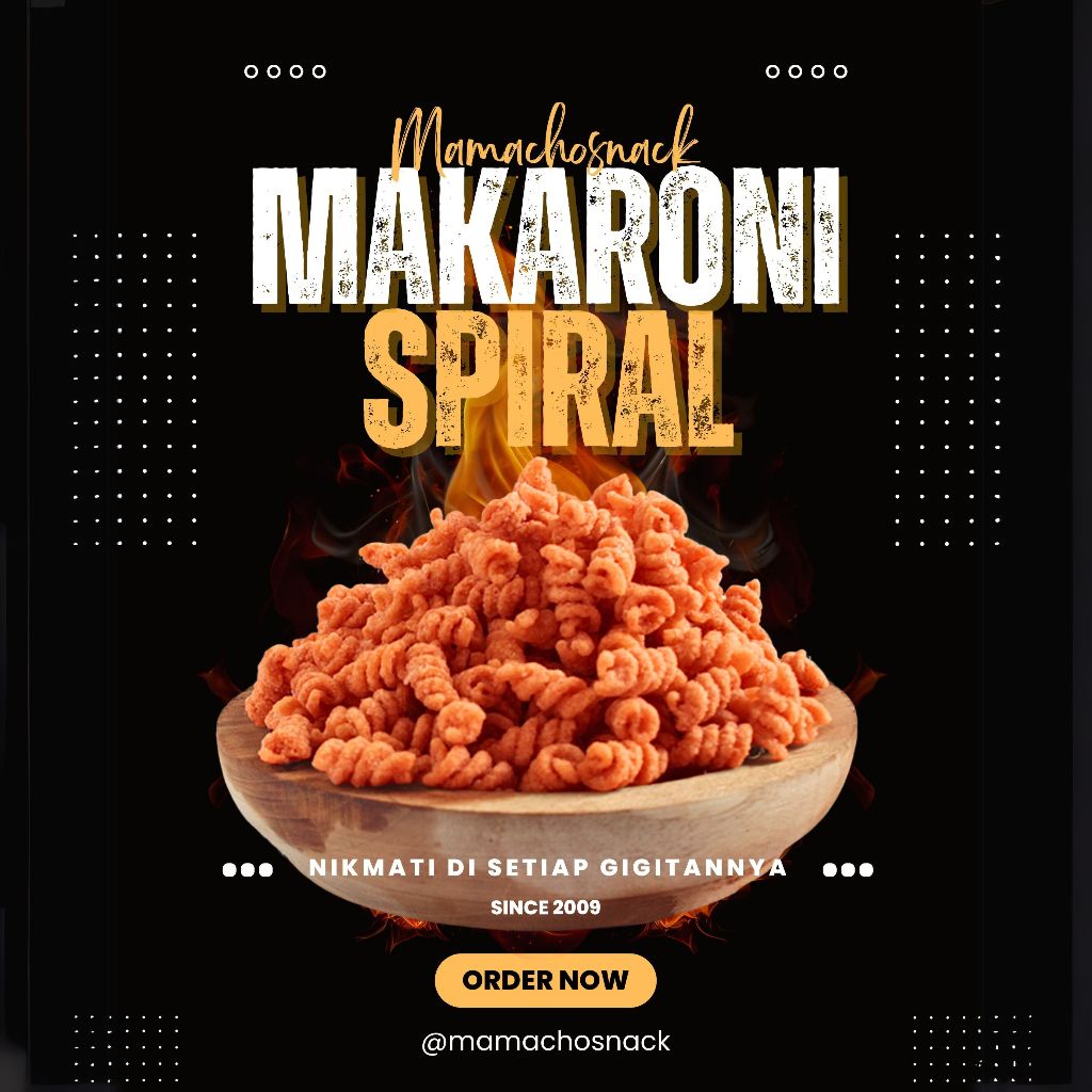 

MAKARONI SPIRAL PEDAS CEMILAN MAKRONI PEDAS ASIN 150gr