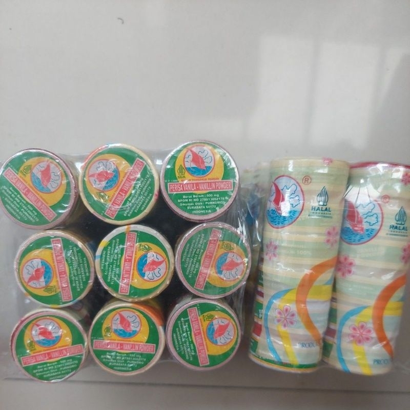 

vanili cepuk cap kapal layar 1 press isi 12 pak.1 pak isi 6 pcs
