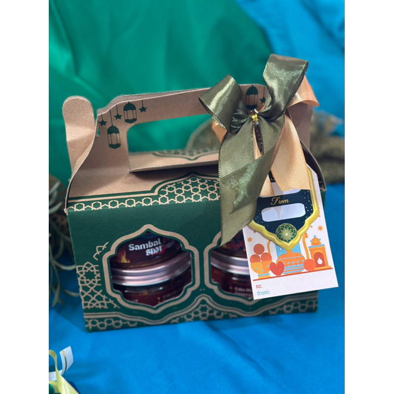 

parcel lebaran sambal isi 4 toples 200ml dengan varian rasa