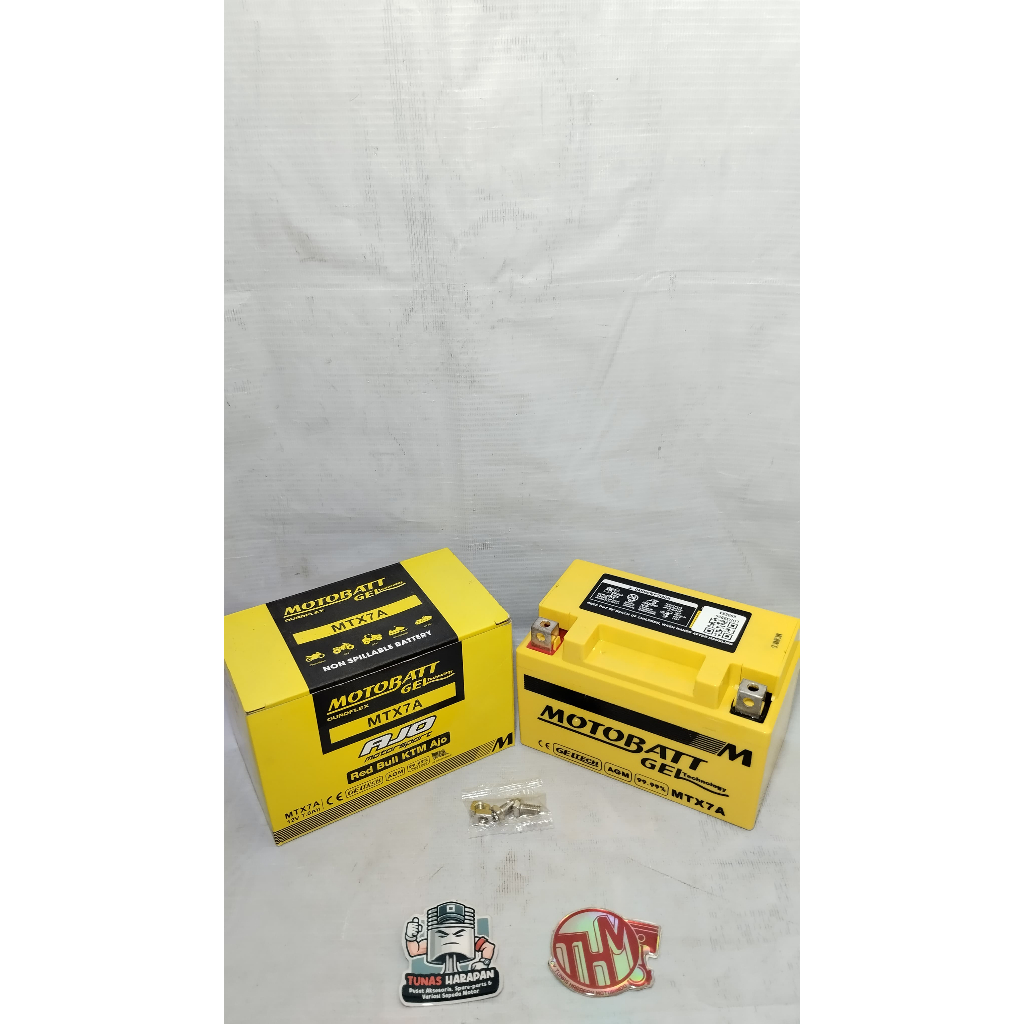 AKI MTX7A = YTX9-BS NINJA 250 = MTX7A = YTX7ABS MOTOBATT 7Ah -ORIGINAL / ASLI