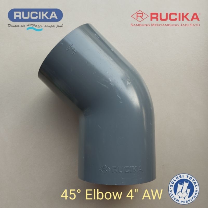 45° Elbow PVC AW Rucika 4" Inch