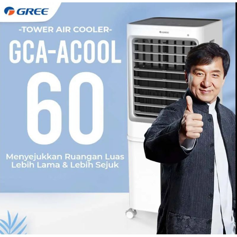 GREE Air Cooler Model GCA-ACOOL60-with Honeycomb + pra filter - penyejuk - Humidifier - Tangki 60L