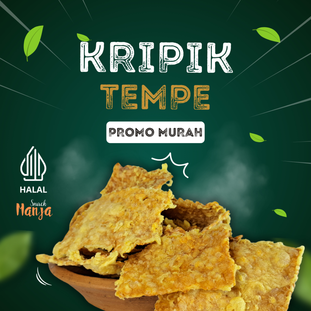 

Cemilan Kripik Tempe Gurih - Snack Manja