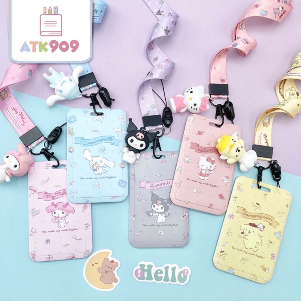 

ATK909 DISNEY SANRIO Lanyard ID Card Name Tag ID Card Holder Gantungan Kartu Nama Tali ID Card Nama