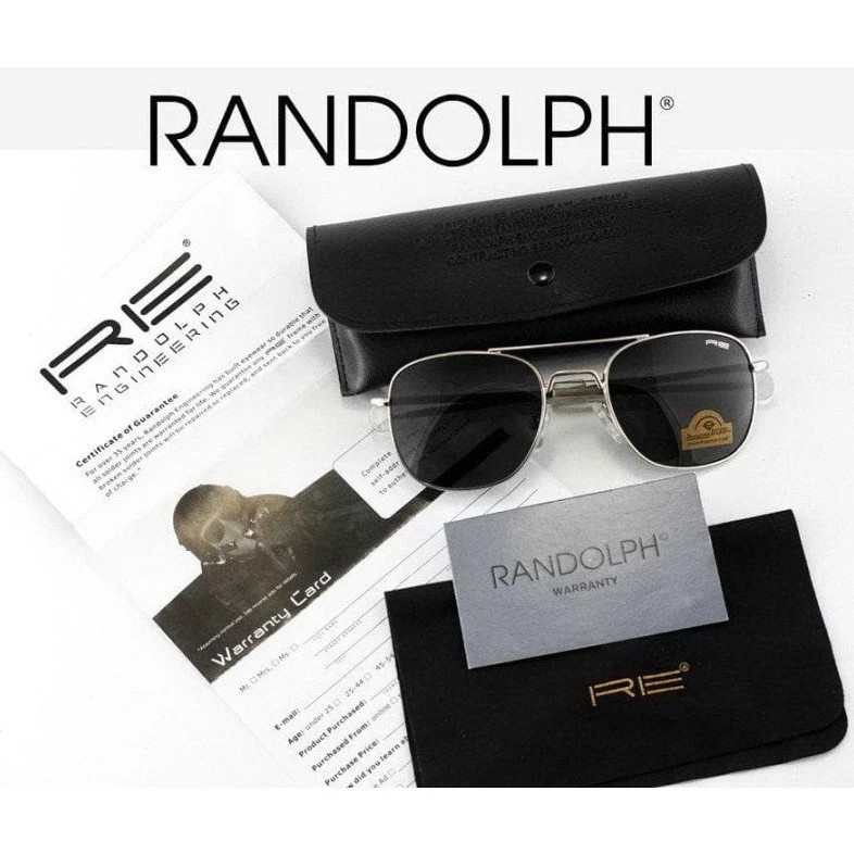 Kacamata pilot Randolph engineering original - Silver