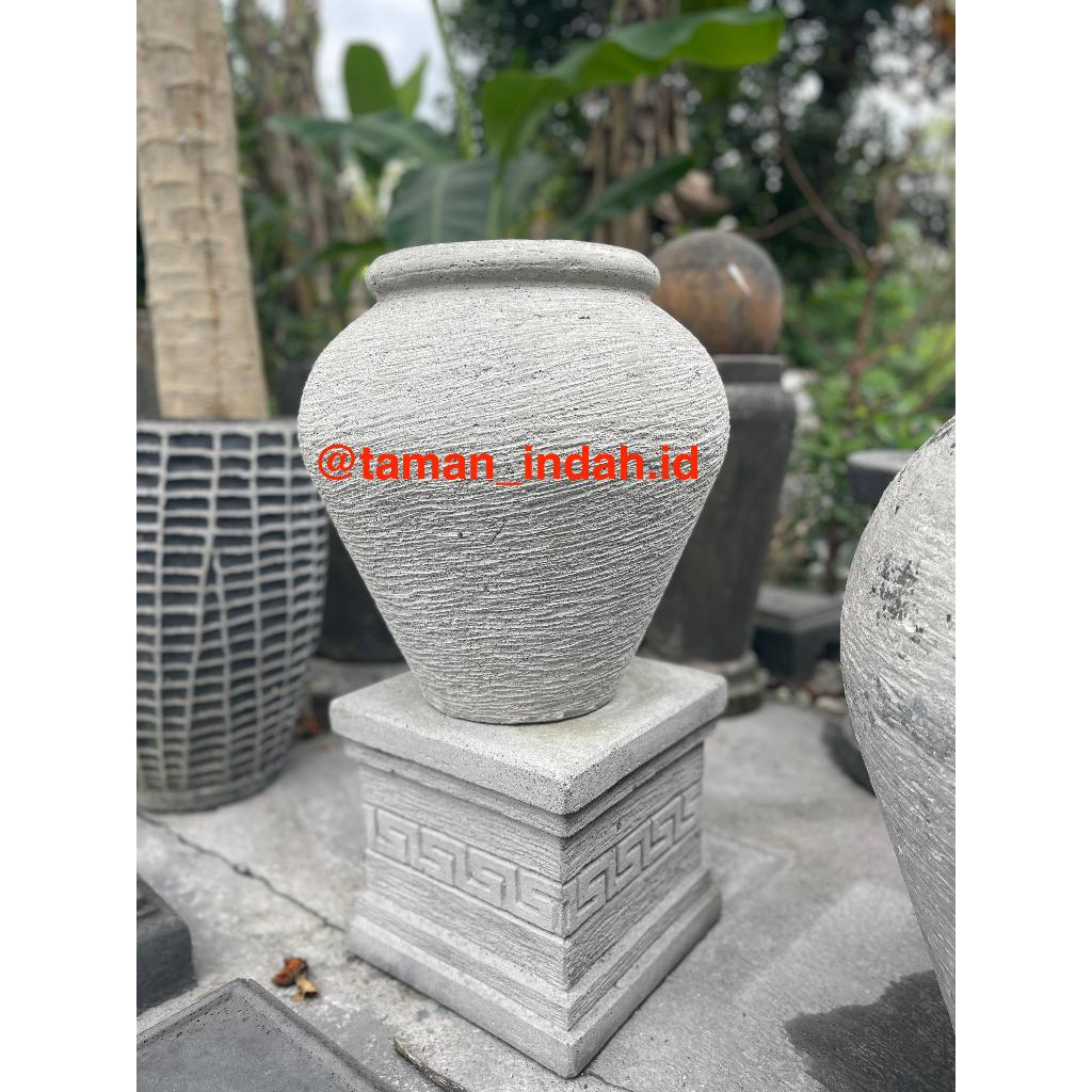 Pot Bunga Motif Gucci – Batu Cetak  (Free Ongkir Se-JABODETABEK)