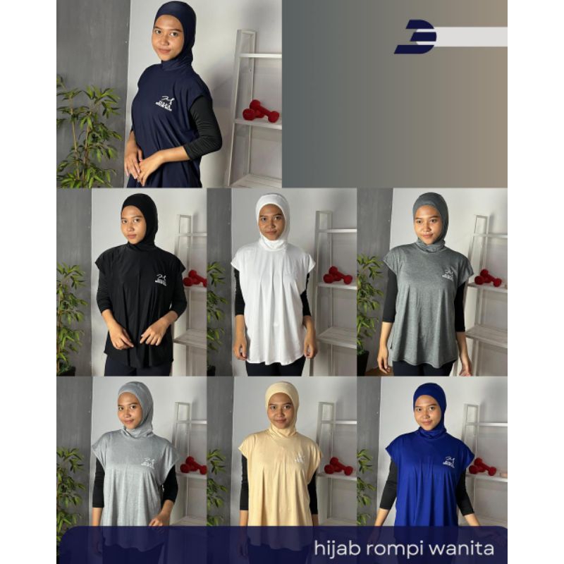 rompi hijab panjang wanita muslim