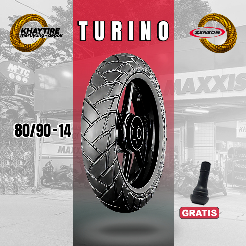 Ban Motor Matic Zeneos Turino 80/90 Ring 14 Tubeless