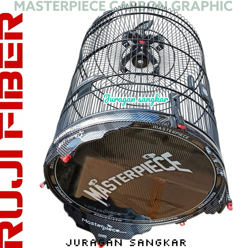 SANGKAR KANDANG MURAI MASTERPIECE CARBON JERUJI FIBER