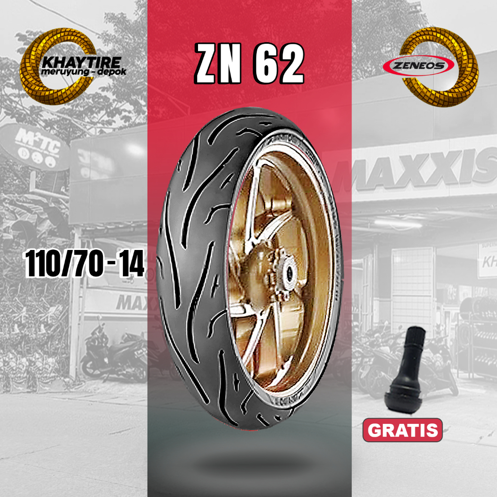Ban Motor Matic - PCX - Aerox ZENEOS ZN62 110/70 Ring 14 Tubeless