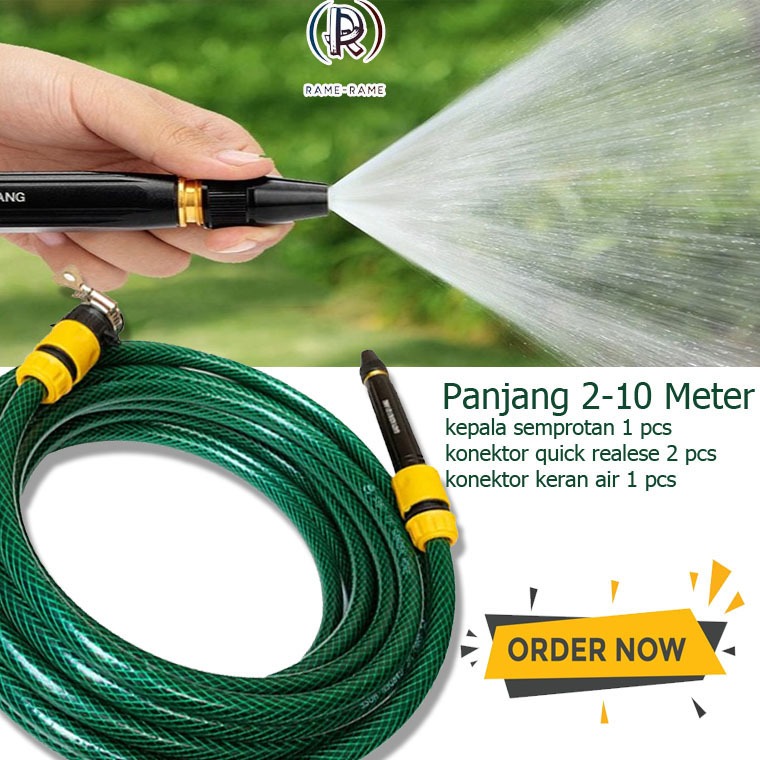 Paket Selang Air Cuci Motor Selang 1/2 inch - Kepala Semprotan Air Cuci Motor / Alat Cuci Motor Mura