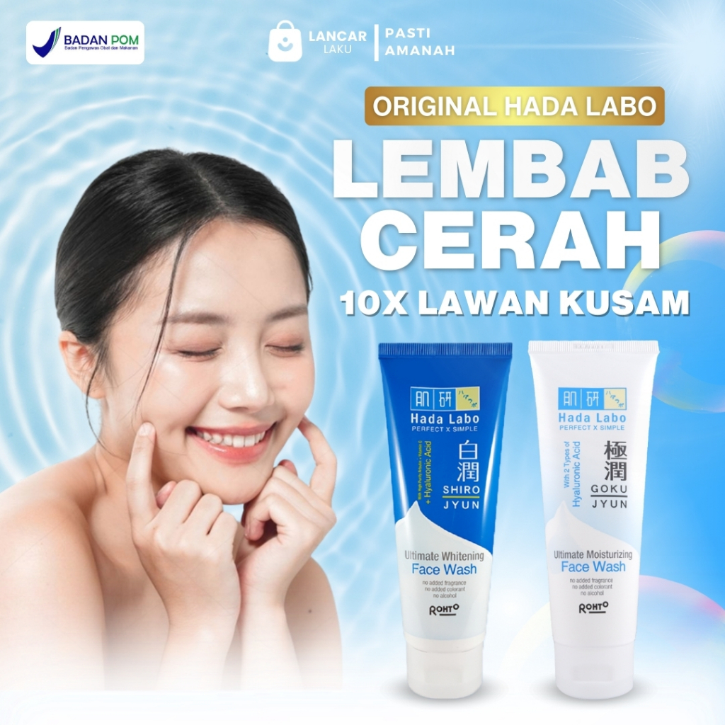 Hadalabo Shirojyun Gokujyun Pelembab Wajah Sabun Muka Glowing Dan Memutihkan Moisturizer Mencerahkan