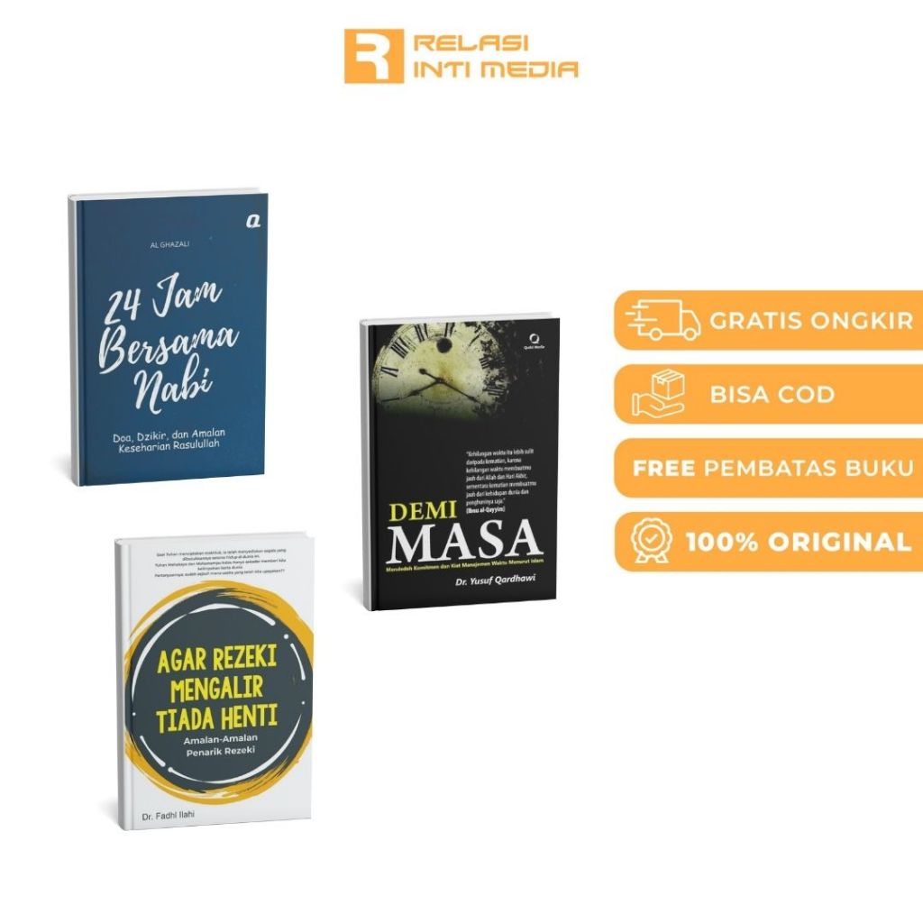 Paket Buku Murah - Paket Buku Islami (24 Jam Bersama Nabi + Demi Masa + Agar Rezeki Mengalir)