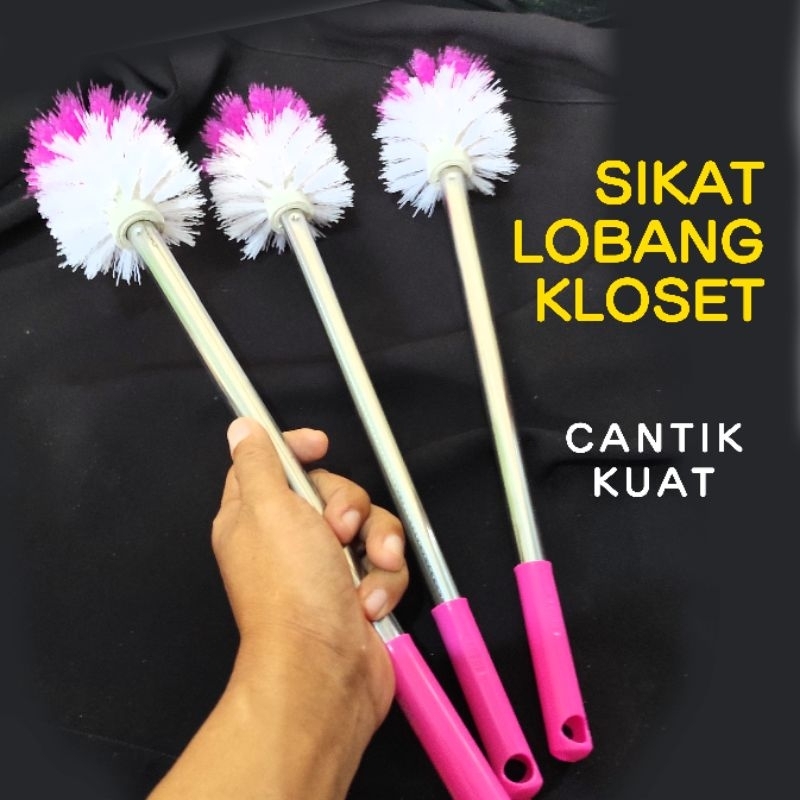 Sikat Lobang Kloset WC Cantik bertongkat Stainless