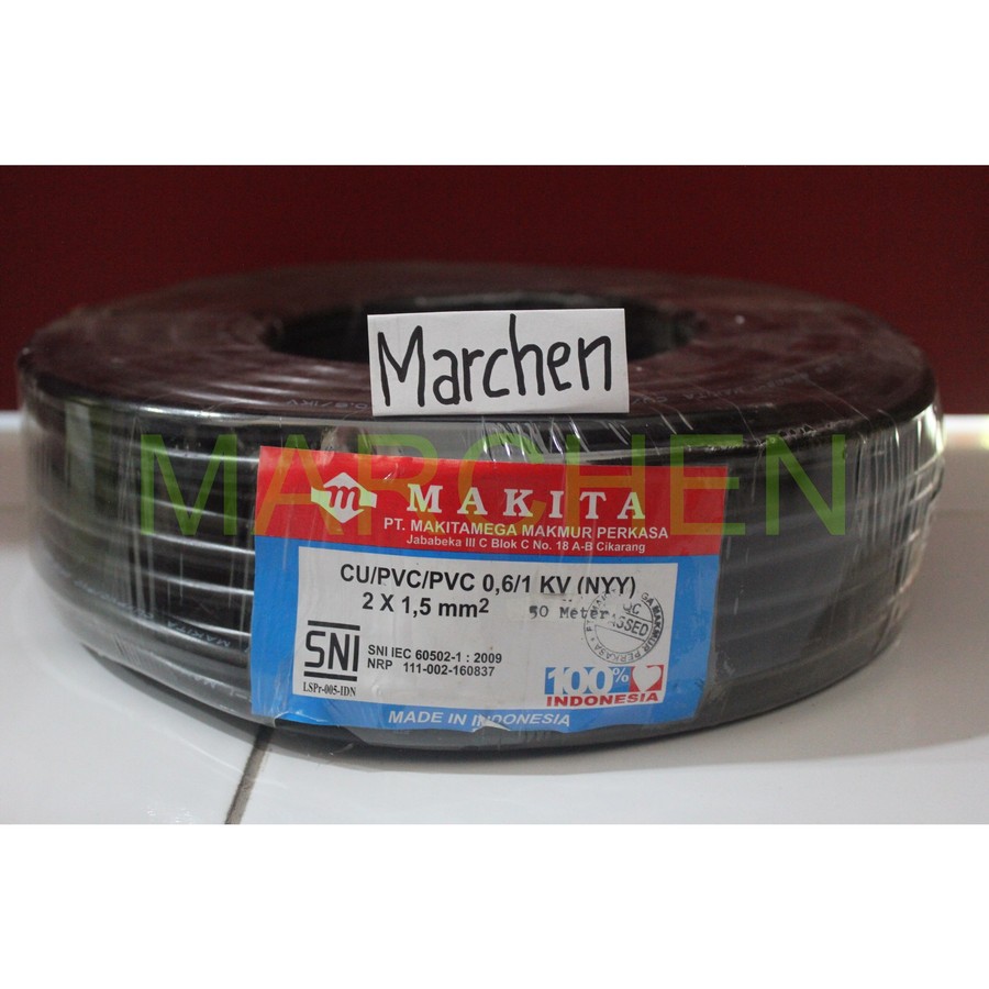 KABEL NYY 2x1,5 KAWAT ETERNA / MAKITA