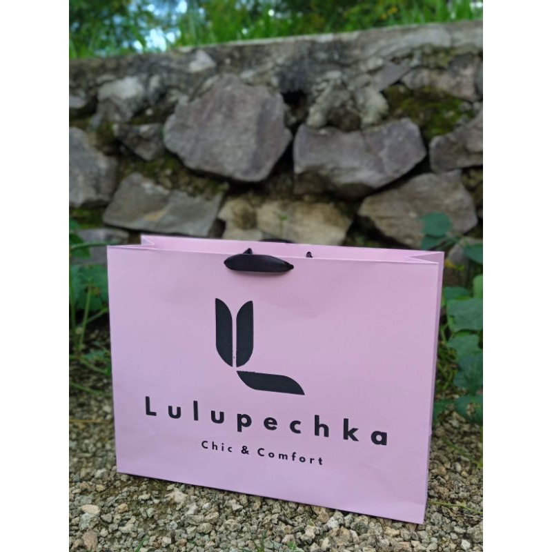 

Paper bag custom jasmine pink soft P40xL12xT30 free desain