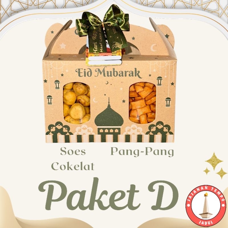 

(Ready Stock) Hampers Lebaran Paket D Dua Toples Soes Coklat & Pang-Pang Kroma Snack Cemilan Jajajan Jadul