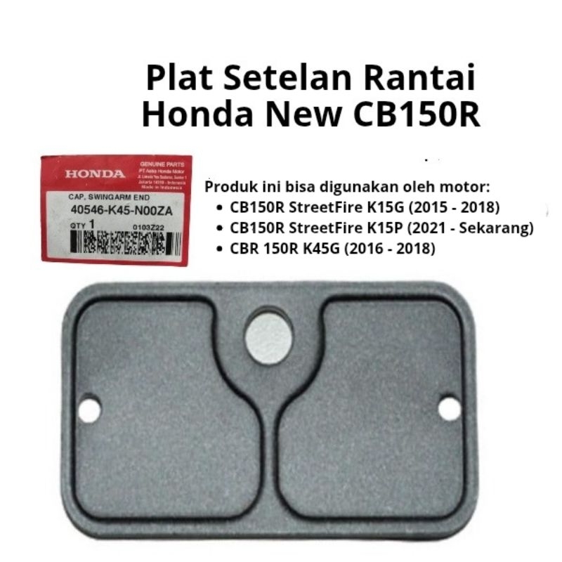 [AHM] Cap Swing Arm End, Plat Setelan Rantai Honda CBR150 STREETFIRE K15G/P,  CBR150R K45G kode 4054