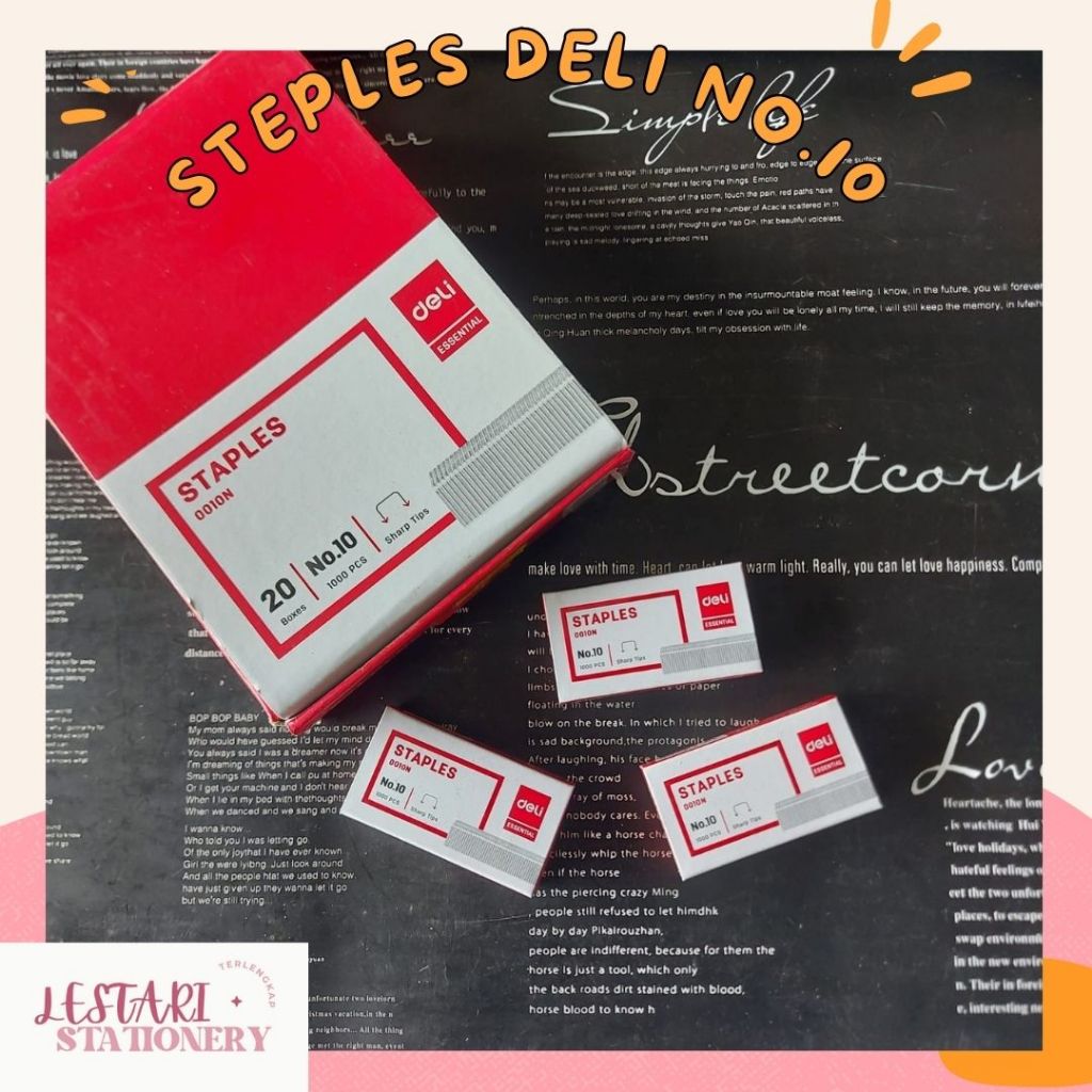 

Staples Deli no.10 | Anak Hekter deli Kecil | Isi Hekter Kecil no.10 | Anak Staples deli kecil