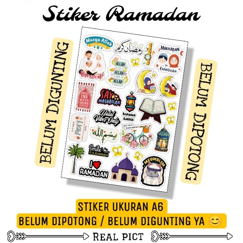 

STIKER RAMADAN / STIKER BELUM DIPOTONG BAHAN VINYL UKURAN A6 / STICKER RAMADAN / STIKER KARAKTER LUCU