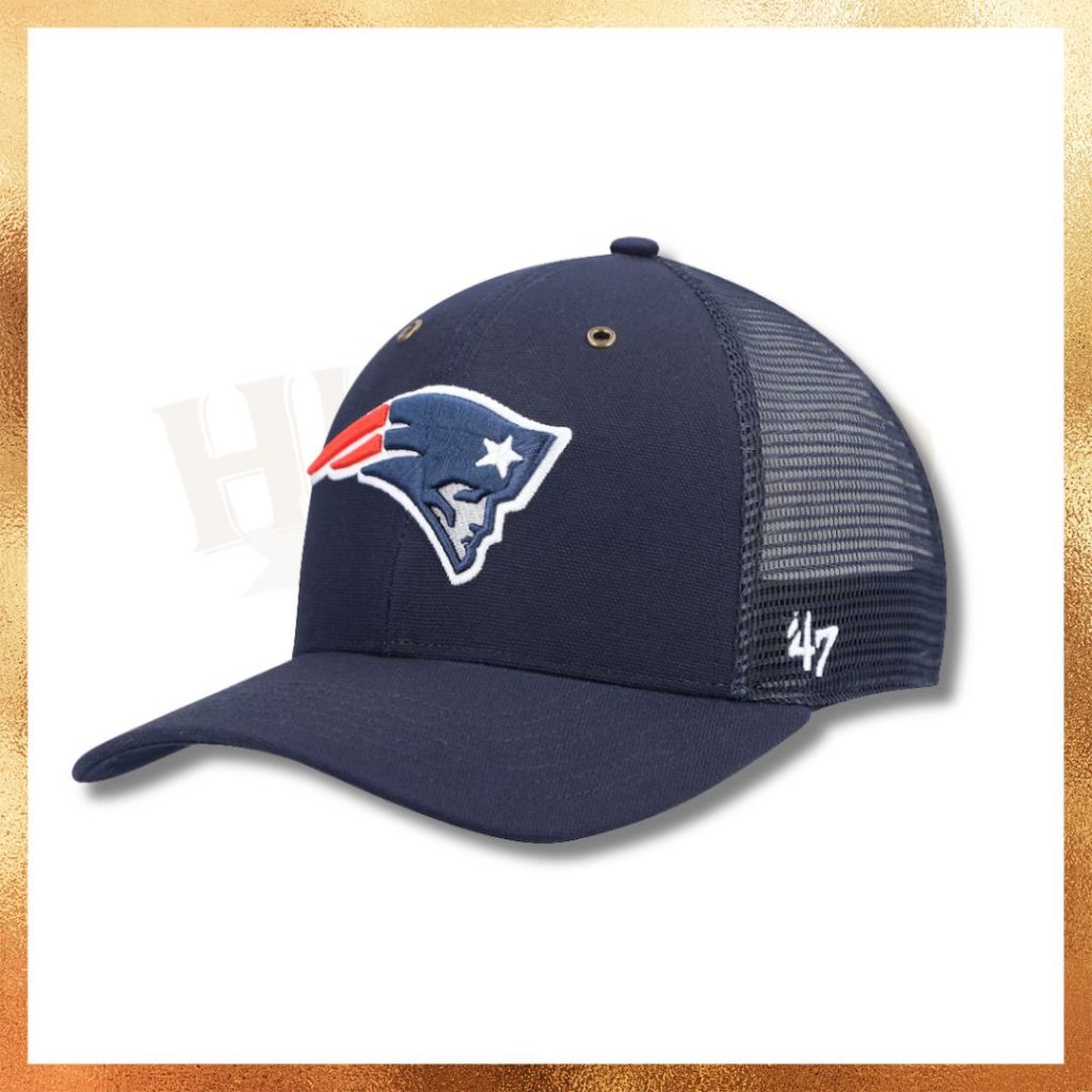 Topi Carhartt x NFL New England Patriots Collab 47 MVP Navy Hat Original