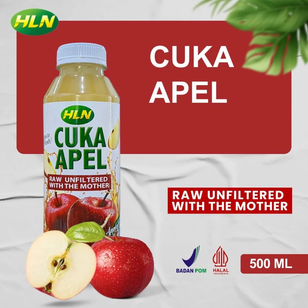 

Cuka Apel HLN Raw Unfiltered With The Mother 500 ML