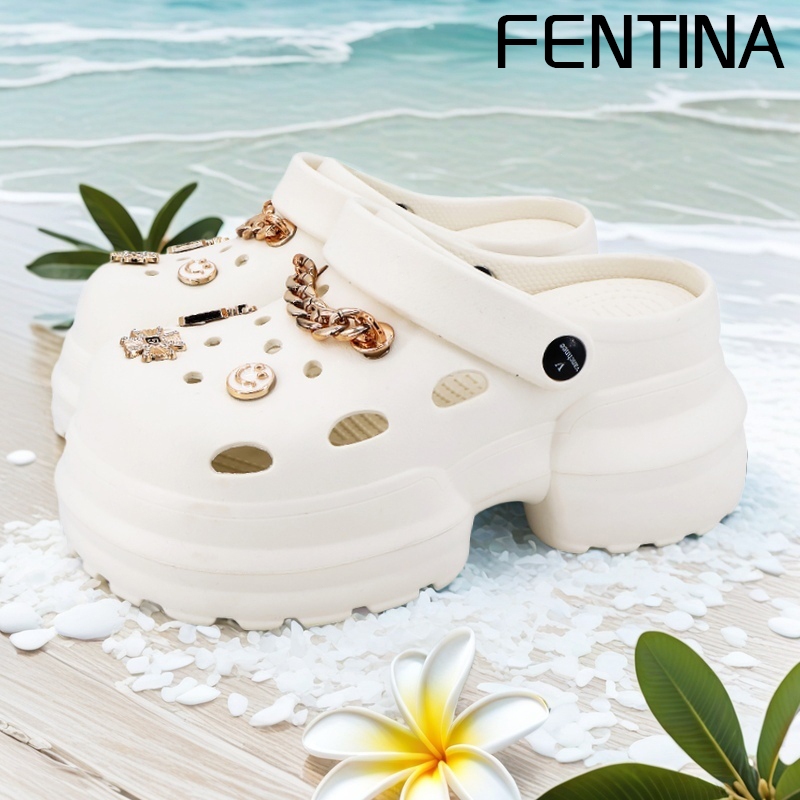 FENTINA Sandal Kodok Wanita Wedges Sandal Jelly Wanita Tinggi Sandal Baim Jelly Wanita Korean Style