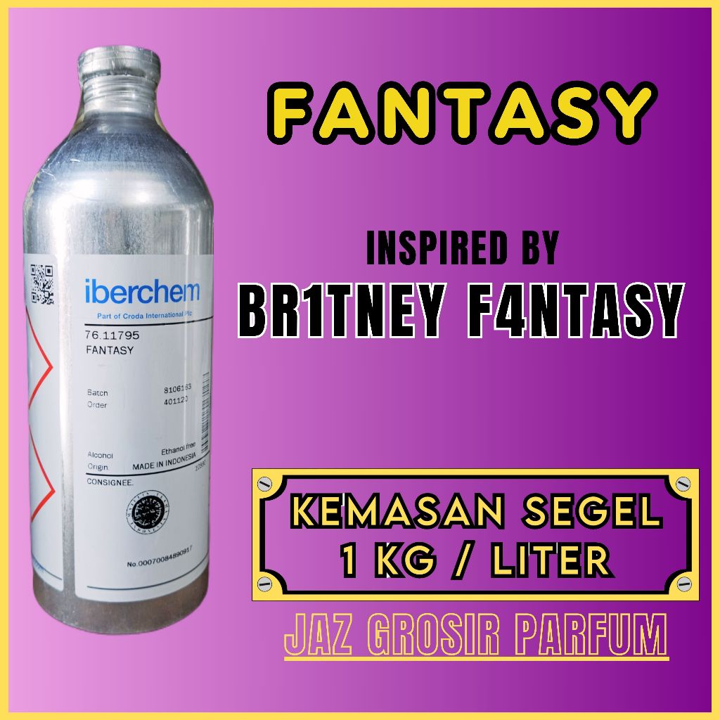 ( 1KG ) Fantasy By Iberchem Searah Aroma Br1tney Fantasy Kemasan Segel 1KG bibit parfum murni asli 1