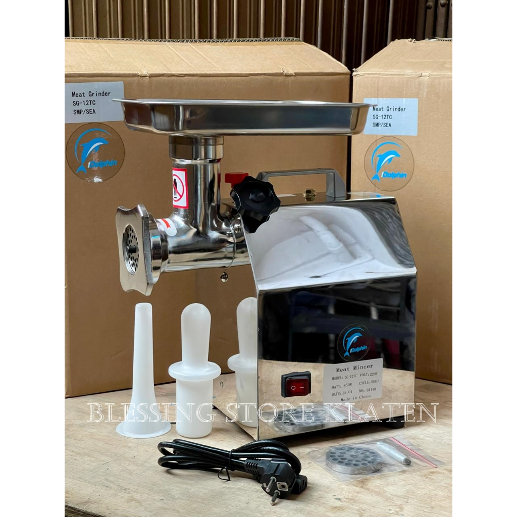 GILINGAN DAGING LISTRIK / ELECTRIC MEAT GRINDER #12 /KAPASITAS GILING 170 KG / MESIN GILINGAN DAGING
