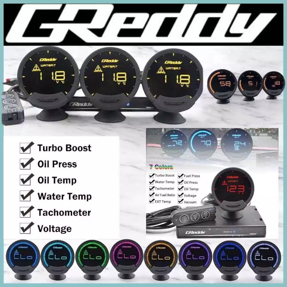 Indikator Greddy Sirius Digital 7 warna INDIKATOR HI SENSOR HIGH GRADE Gauge Greddy Sirius Indikator