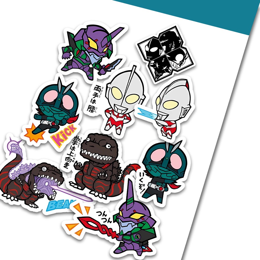 

Sticker Anime Shin Japan Heroes Aesthetic Stiker Waterproof (9pcs)