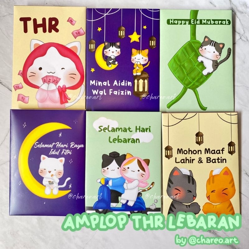 

Amplop THR Lebaran Illustration by @chareo.art (1 pack isi 6 pcs) (amplop thr, amplop thr lebaran, amplop lebaran kucing lucu, amplop thr kucing lucu)