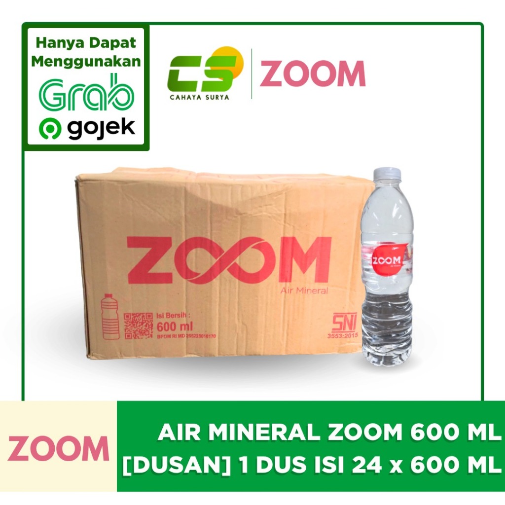 

Zoom Air Mineral [Dus/Karton] 24 x 600 ml (Air Mineral Harga Terjangkau)