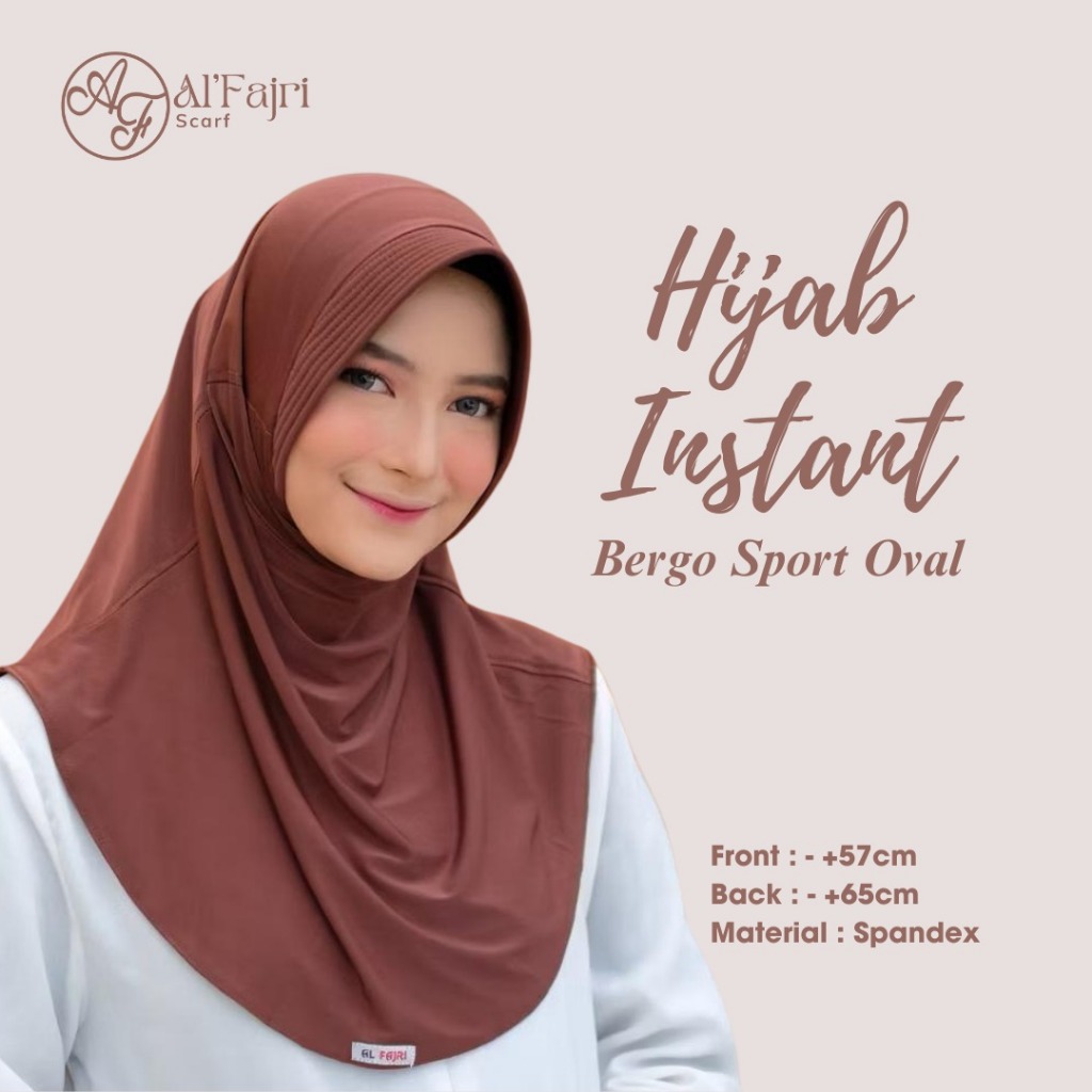 Al Fajri Scarf - Hijab Instan Bergo Sport Oval Spandex