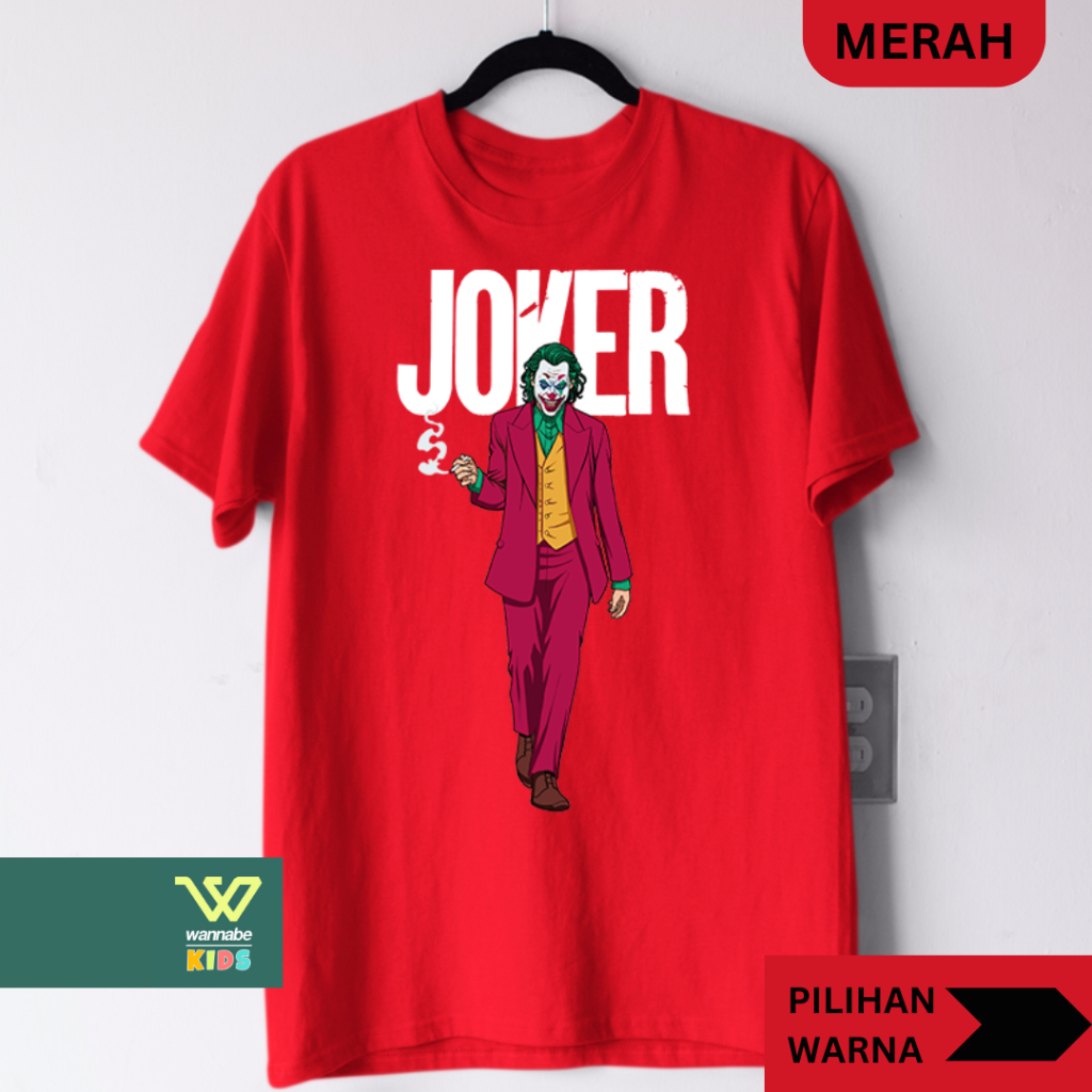 Kaos Dewasa Dan Anak Sup3rh3ro Joker 12 Size S - 7XL Big Size Jumbo dan Kaos Anak Size XS - XL ( umu