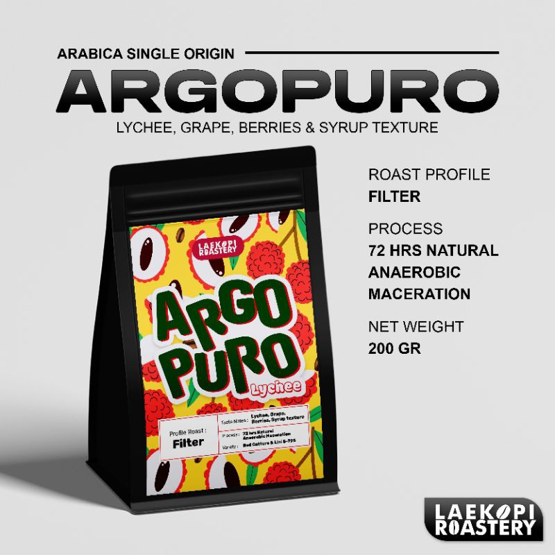 

Biji Kopi Arabika ARGOPURO Single Origin 200 gram