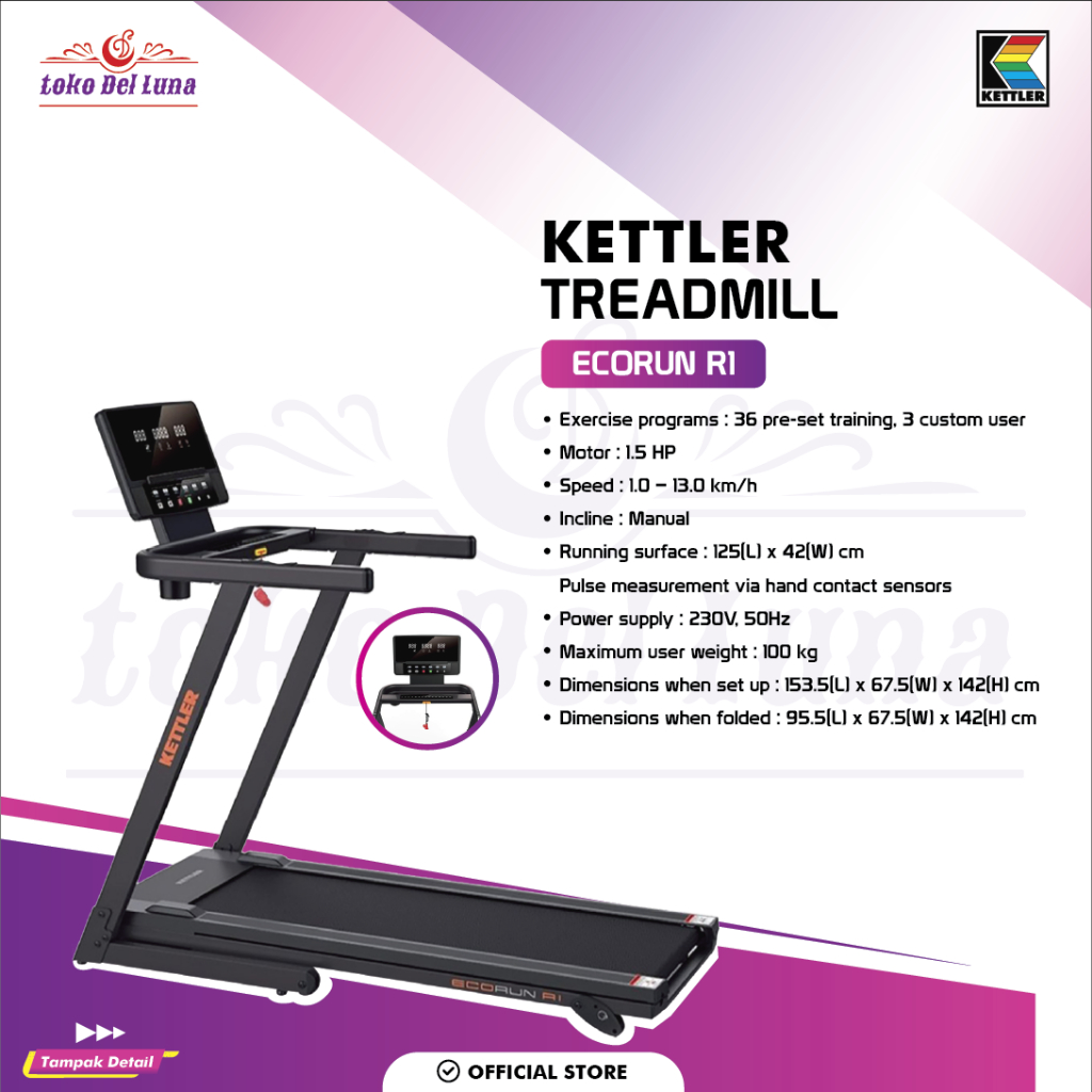 KETTLER Ecorun R1 Treadmill elektric
