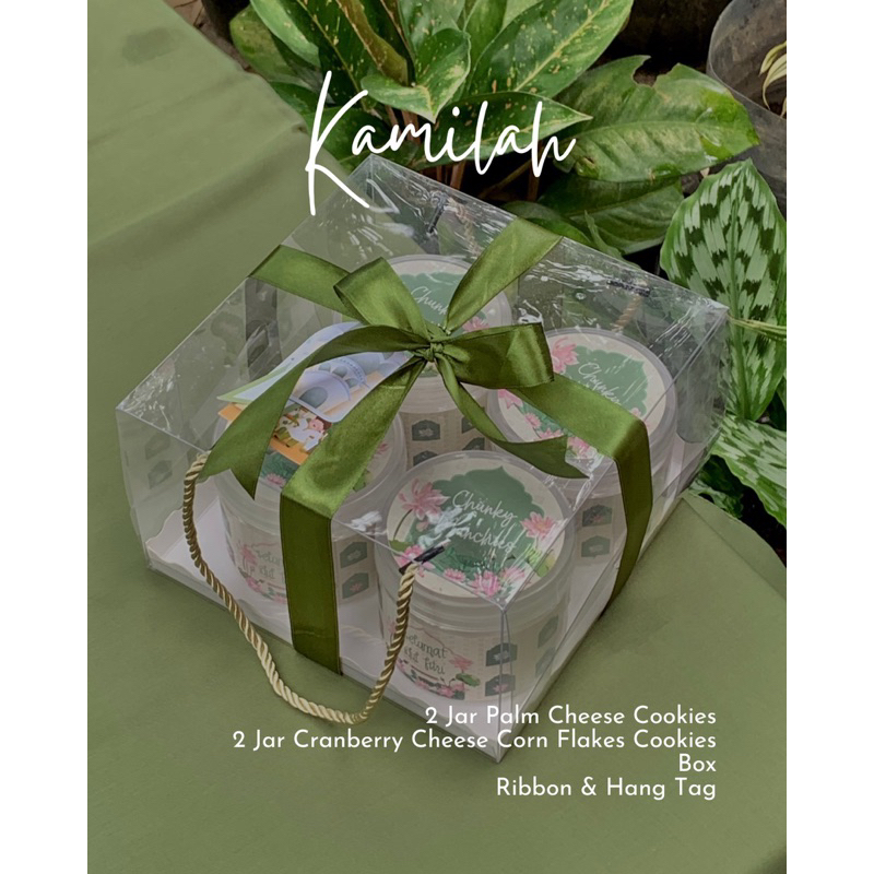 

Hampers Lebaran Idul Fitri | Kamilah | Kue Kering Premium | Palm Cheese & Cranberry Cheese Corn Flakes Cookies