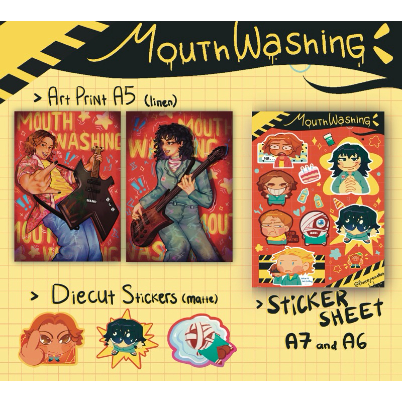 

Mouthwashing Game Stickersheet, Art Print, Diecut Stickers | Anya, Daisuke, Swansea, Curly, Jimmy