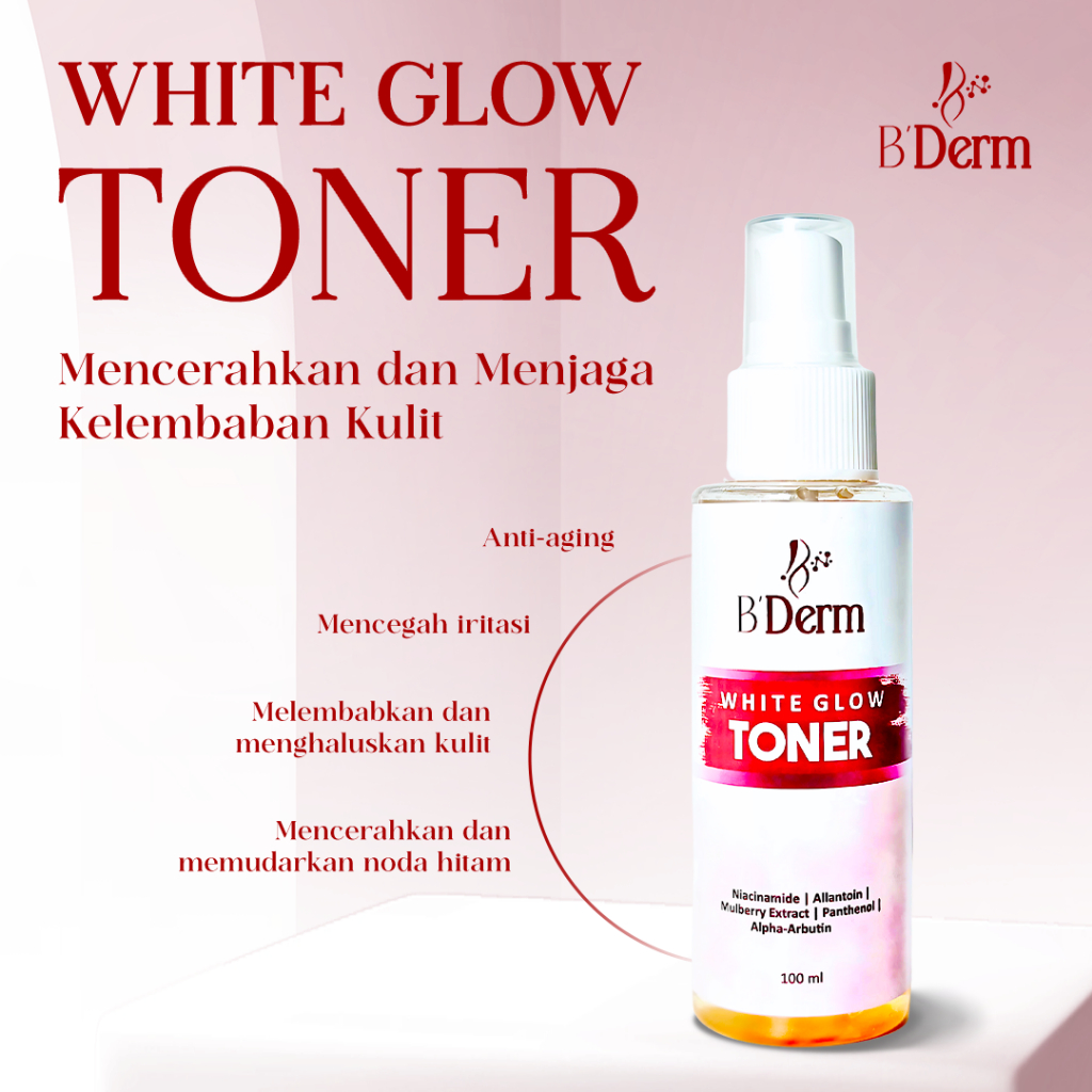 B'Derm | White Glow Toner - Niacinamide / Panthenol / Mulberry Extract | Skincare Toner