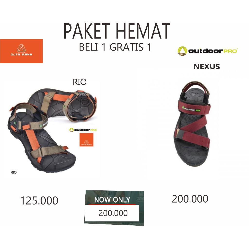 DUTAIRAMA - PAKET HEMAT BELI 1 GRATIS 1 SANDAL OUTDOOR NEXUS + RIO