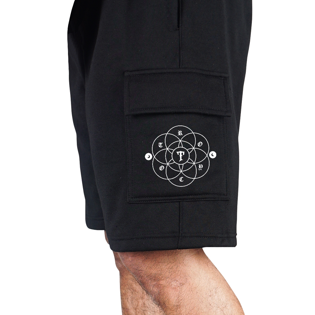 Troy Company Cargo Pants Fleece Short Pants Black Seed Life - Celana Pendek Kargo Hitam SFC 3064