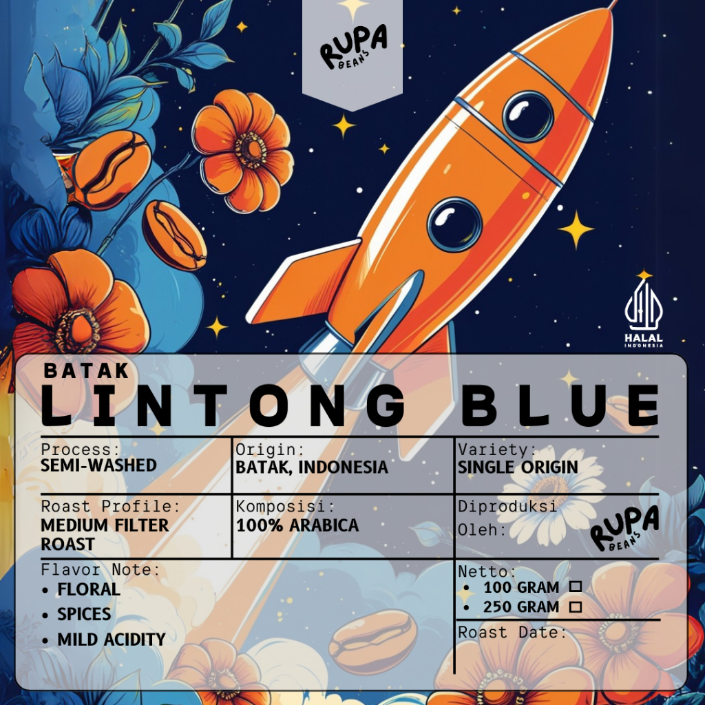 

Biji Kopi 100% Arabica Single Origin Lintong Blue Batak Coffee V60 Manual Brew by RupaBeans