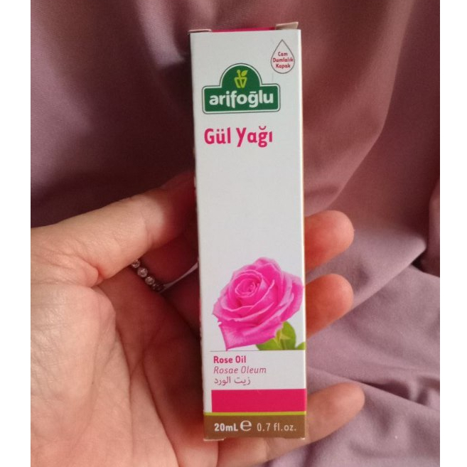 READY STOCK ROSE OIL ORIGINAL TURKI -ROSE OIL ARIFOĞLU 20 ml - Organic skincare - Anti aging alami