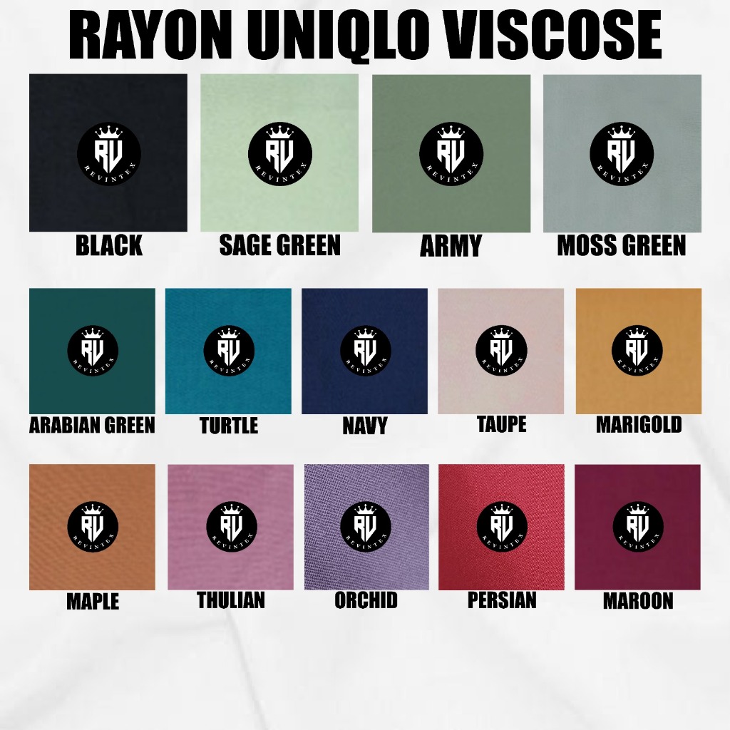 Kain Rayon Uniqlo Viscose IMPORT PREMIUM Grade A - REVINTEX BANDUNG