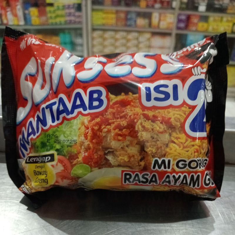 

Mi instan sukses isi 2 mi goreng rasa ayam geprek 126g/pcs