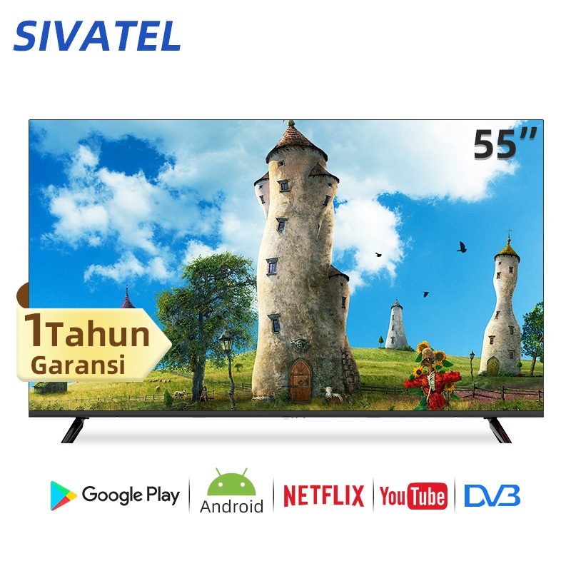 Sivatel Smart TV 55 inch Digital TV Android 43 inch LED TV 4K UHD Android TV 32/43/65/55 WIFI Televi
