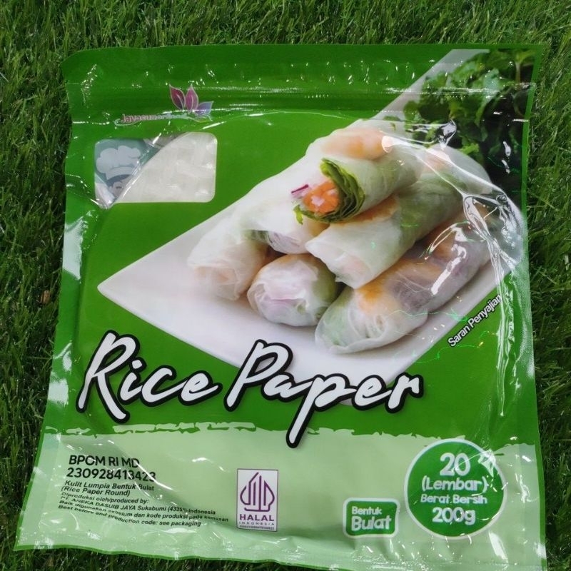 

Rice paper bulat/kulit lumpia/ isi 20 lembar/200gr/javasuperfood