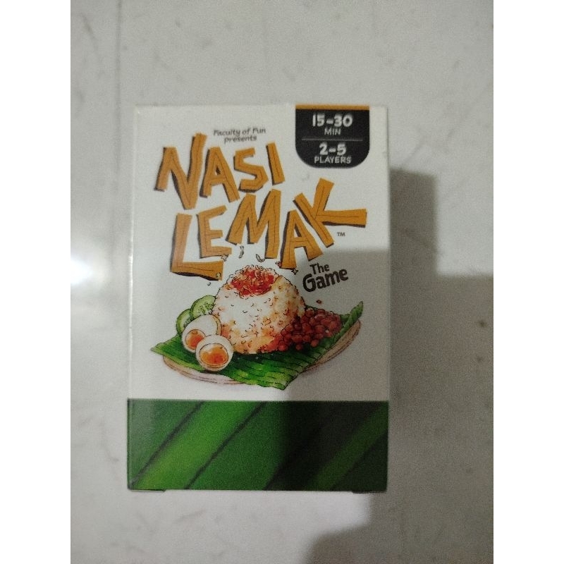 mainan board game card nasi lemak + expansion rendang kartu impor malaysia asli